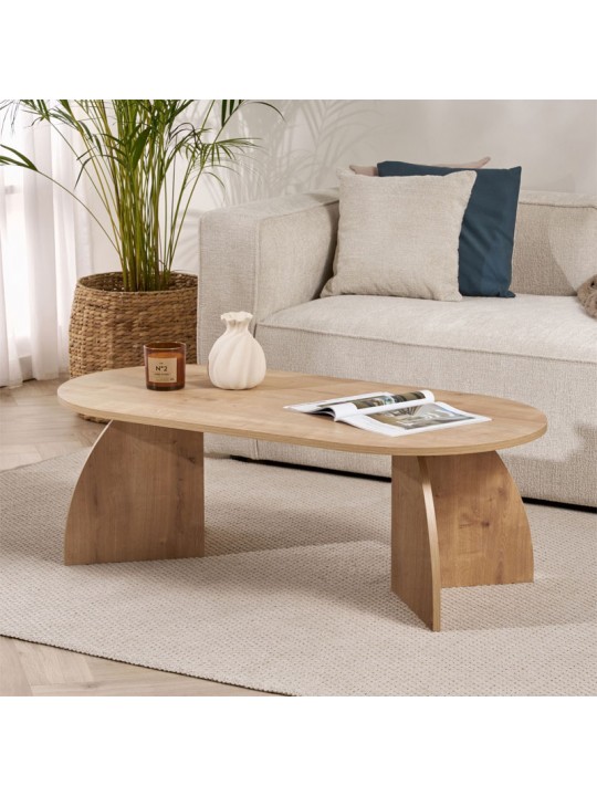 Τραπεζάκι σαλονιού Melina Megapap χρώμα sapphire oak 120x60x40εκ.