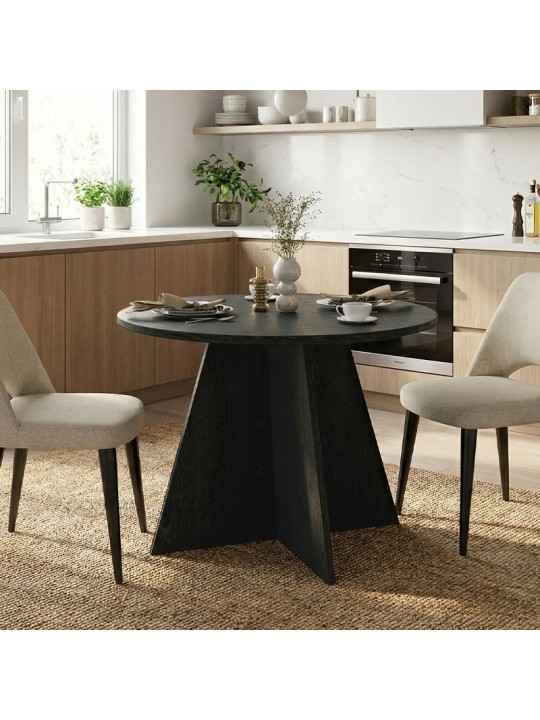 Τραπέζι Tailor Megapap χρώμα sencron black Ø100x75,7εκ.