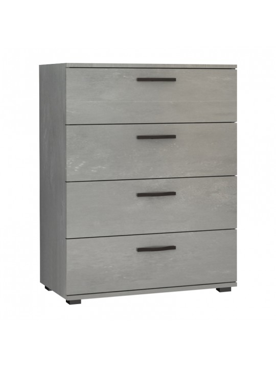 Συρταριέρα Velika Megapap χρώμα γκρι σκυροδέματος 73x44x96εκ.