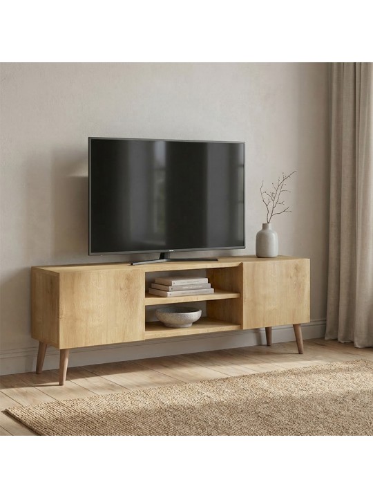 Έπιπλο τηλεόρασης Etna Megapap χρώμα sapphire oak 150x30x45εκ.