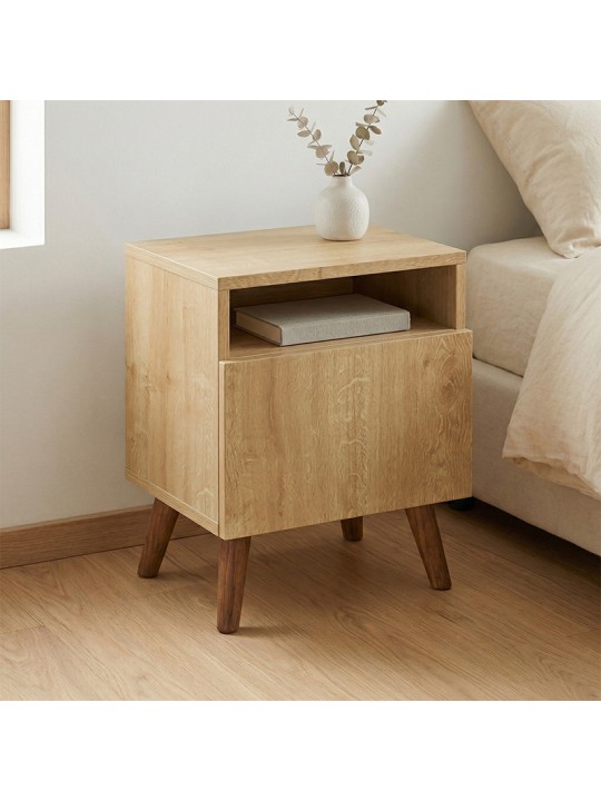 Κομοδίνο Sole Megapap χρώμα sapphire oak 40x30x47,6εκ.