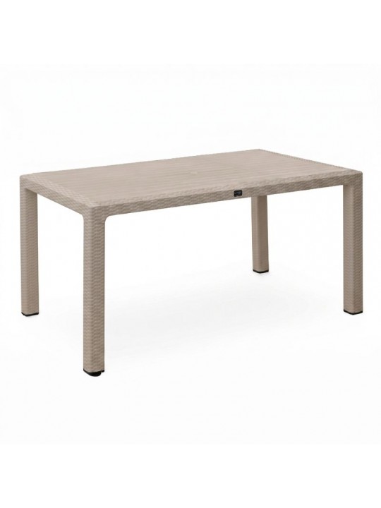Τραπέζι πολυπροπυλενίου Kalan Megapap χρώμα cappuccino 150x90x75εκ.