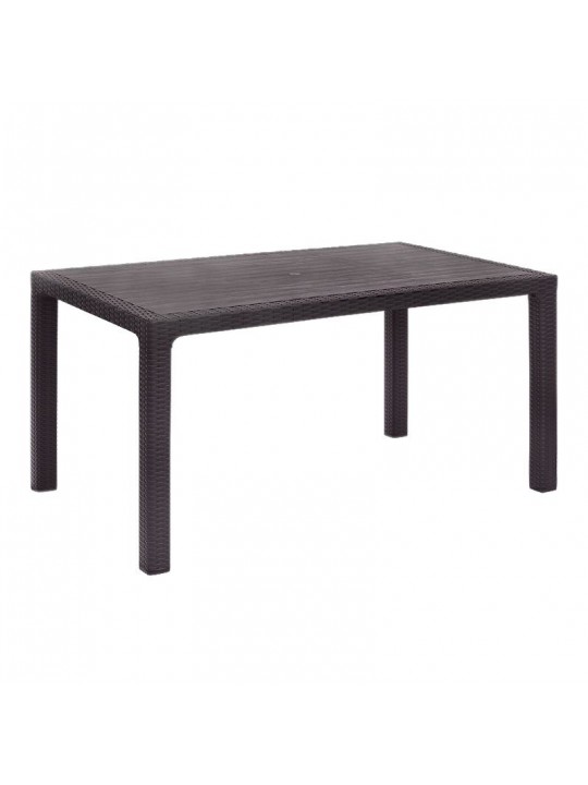 Τραπέζι πολυπροπυλενίου Kalan Megapap χρώμα καφέ 150x90x75εκ.