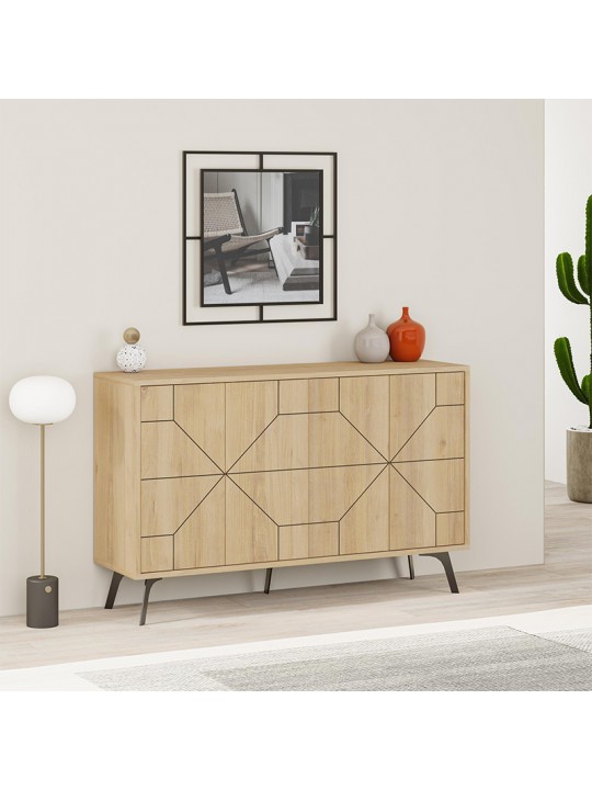 Μπουφές Dune Megapap χρώμα sapphire oak 123x35x77,4εκ.