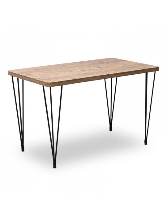 Τραπέζι Roger Megapap Mdf - μεταλλικό χρώμα ακακίας 120x70x75εκ.