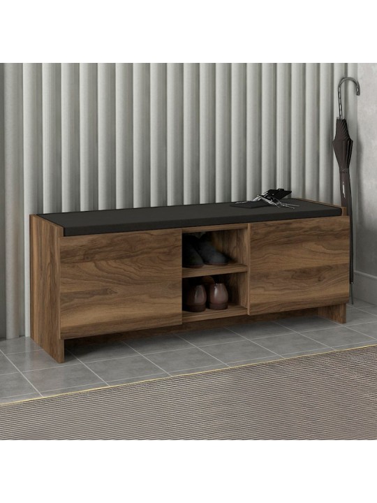 Παπουτσοθήκη Verly Megapap χρώμα καρυδί 110x33,2x43εκ.
