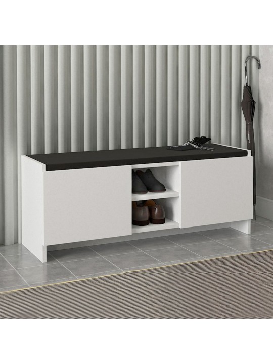 Παπουτσοθήκη Verly Megapap χρώμα λευκό 110x33,2x43εκ.