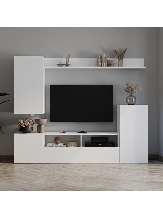 Σύνθεση τηλεόρασης Rodos Megapap χρώμα λευκό 210,2x36x90,4εκ.
