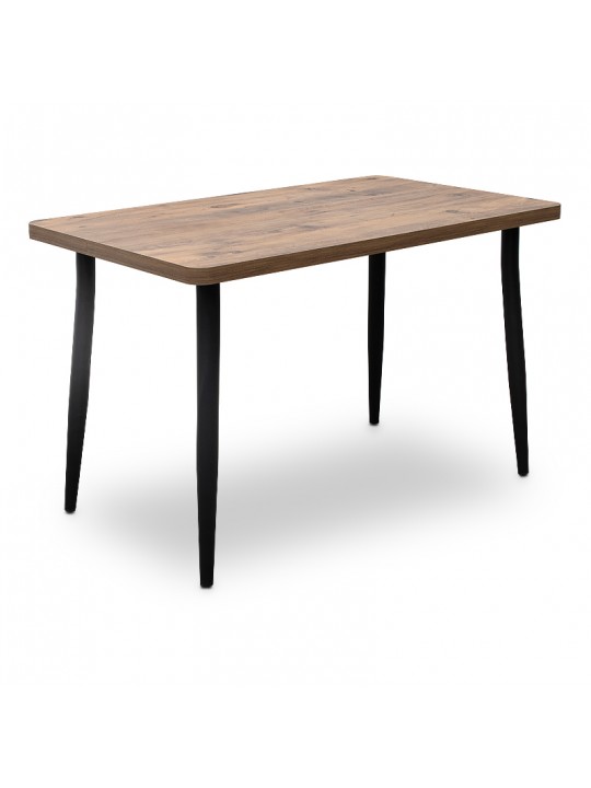 Τραπέζι Levico Megapap Mdf - μεταλλικό χρώμα ακακίας 130x75x75εκ.