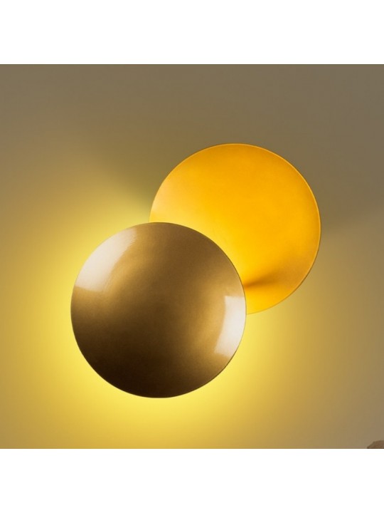 Απλίκα τοίχου Led Mimoza Megapap μεταλλική χρώμα χρυσό 25x16x25εκ.