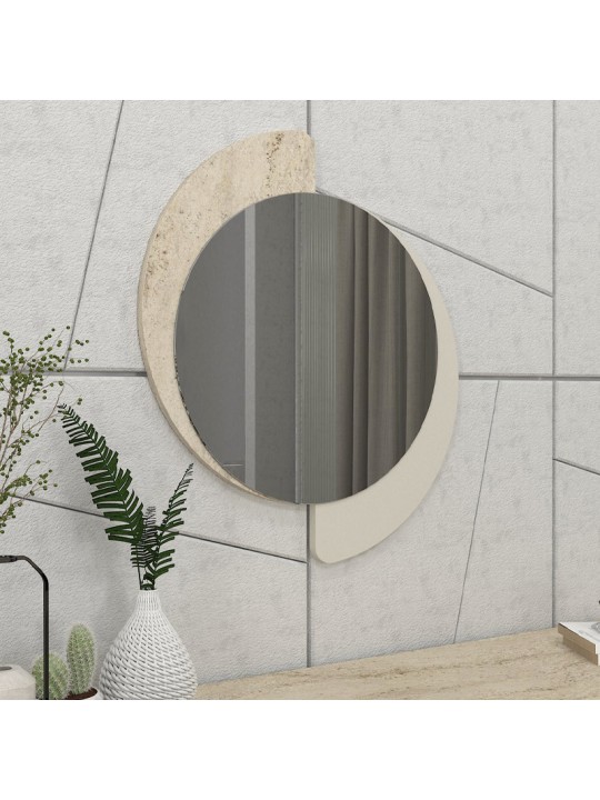 Καθρέπτης τοίχου Sevilla Μegapap χρώμα sandstone - travertine 59,2x2,2x69εκ.