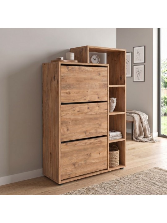 Παπουτσοθήκη Lego Megapap χρώμα pine oak 90x32x143εκ.