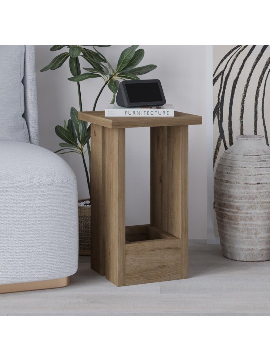 Τραπεζάκι βοηθητικό Tasos Megapap χρώμα sepet oak 30x30x50,3εκ.