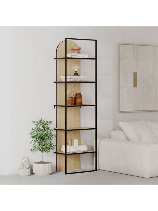 Βιβλιοθήκη Archy Megapap χρώμα sapphire oak 53x31,7x180εκ.