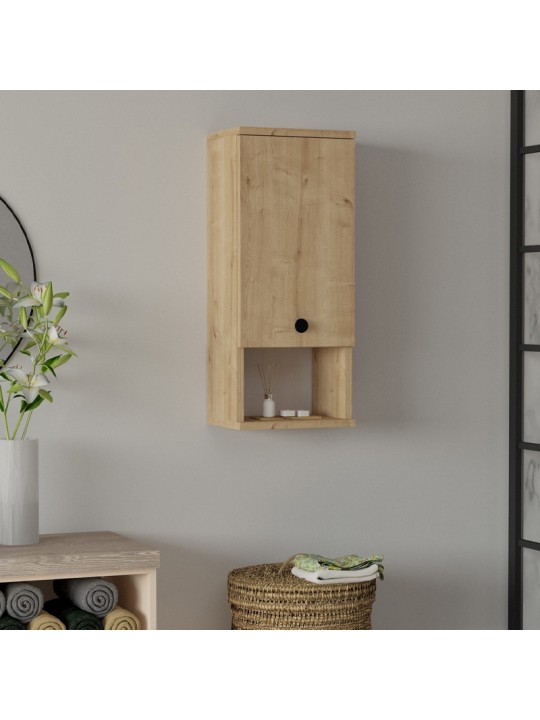 Ντουλάπι μπάνιου επιτοίχιο Mis Megapap χρώμα sapphire oak 30x21,8x71εκ.
