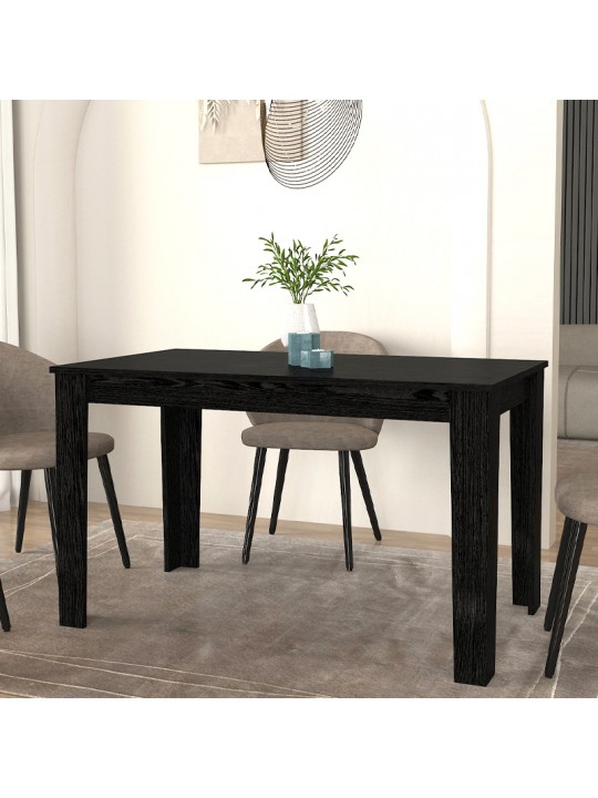 Τραπέζι Darlen Megapap χρώμα sencron black 125x72x74εκ.