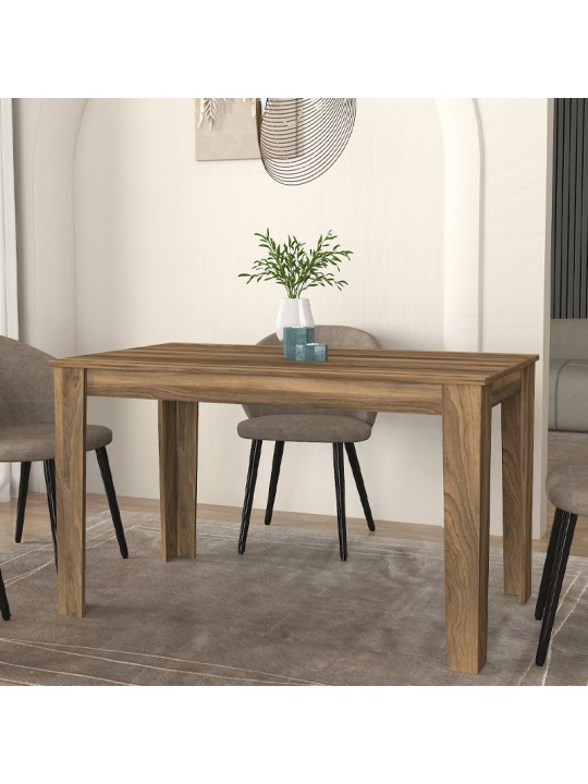 Τραπέζι Darlen Megapap χρώμα καρυδί 125x72x74εκ.