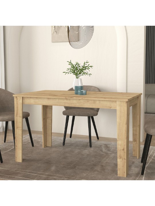 Τραπέζι Darlen Megapap χρώμα sapphire oak 125x72x74εκ.