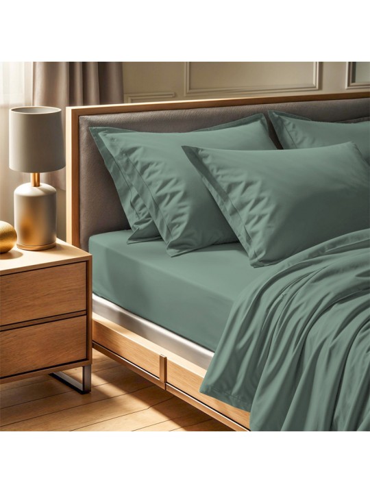 Σεντόνι Tonne Cotton Box Διπλό (240x260) χρώμα πράσινο