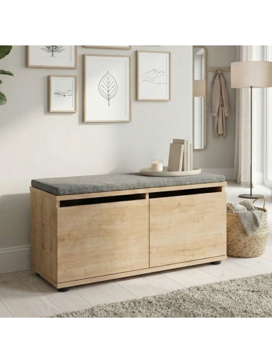 Παπουτσοθήκη Twain Megapap 8 ζευγών χρώμα sapphire oak 80x35x42εκ.