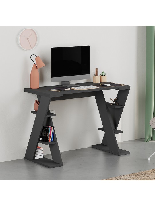 Γραφείο εργασίας Papillon Megapap χρώμα ανθρακί 106x50x75εκ