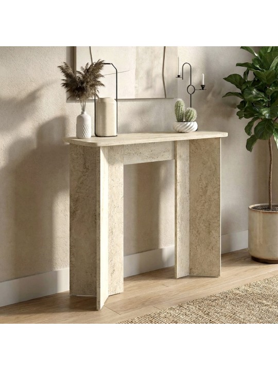 Κονσόλα Mara Megapap χρώμα travertine 90x29,6x91,8εκ.