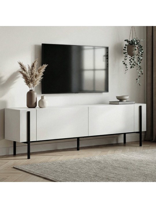 Έπιπλο τηλεόρασης Nexus Megapap χρώμα λευκό 180x30x45,5εκ.