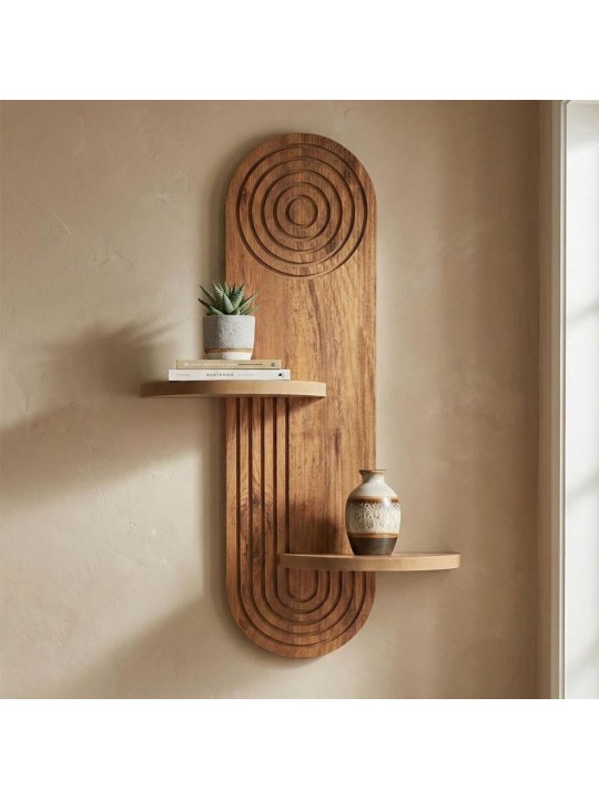 Ραφιέρα τοίχου Artwill Megapap Mdf χρώμα oak 46x13x70εκ.