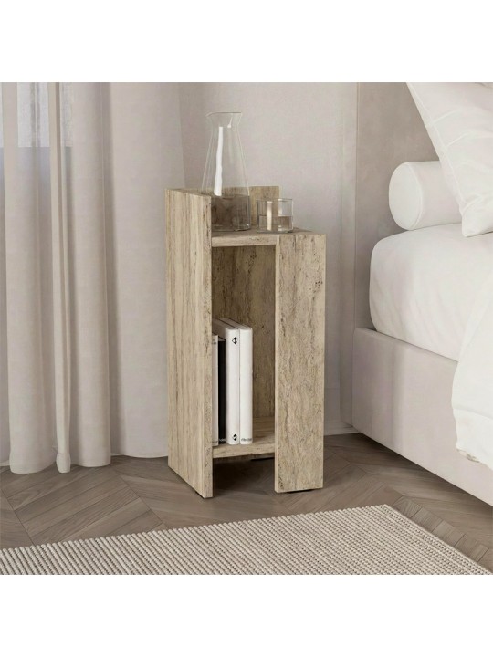 Κομοδίνο Elos Megapap αριστερό χρώμα travertine 25x27x60εκ.