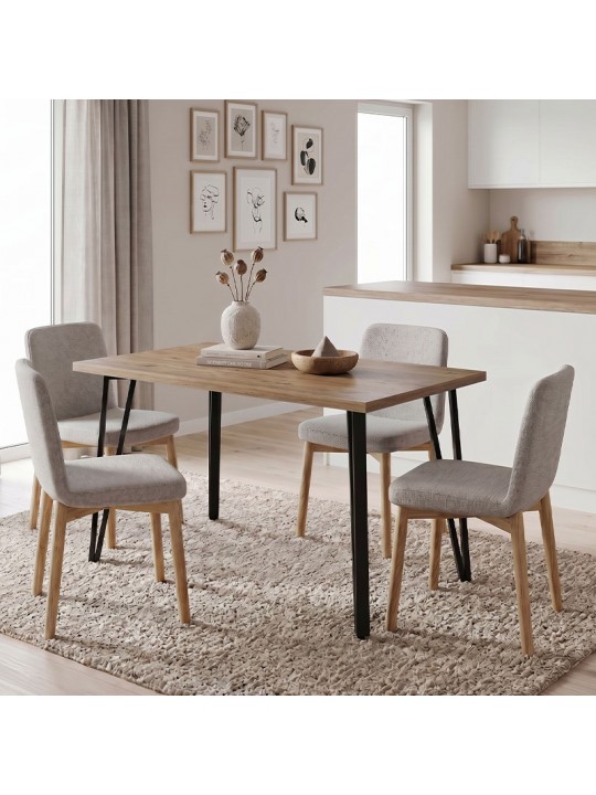 Τραπέζι Xana Megapap χρώμα sepet oak 120x70x77,5εκ.