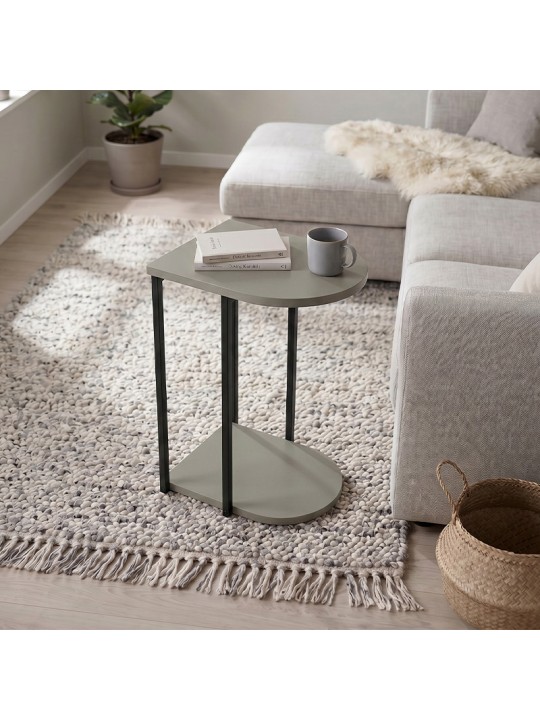 Τραπεζάκι βοηθητικό Roya Megapap χρώμα ash green 41,5x32x56εκ.