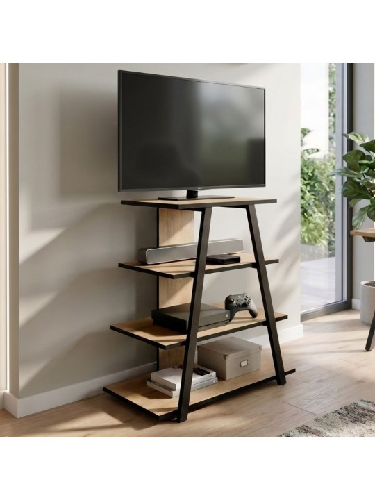 Έπιπλο τηλεόρασης Lyno Megapap χρώμα sapphire oak 70,4x54x80εκ.
