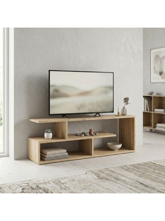 Έπιπλο τηλεόρασης Forever Megapap χρώμα φυσικό οξιάς 120x30x40cm.