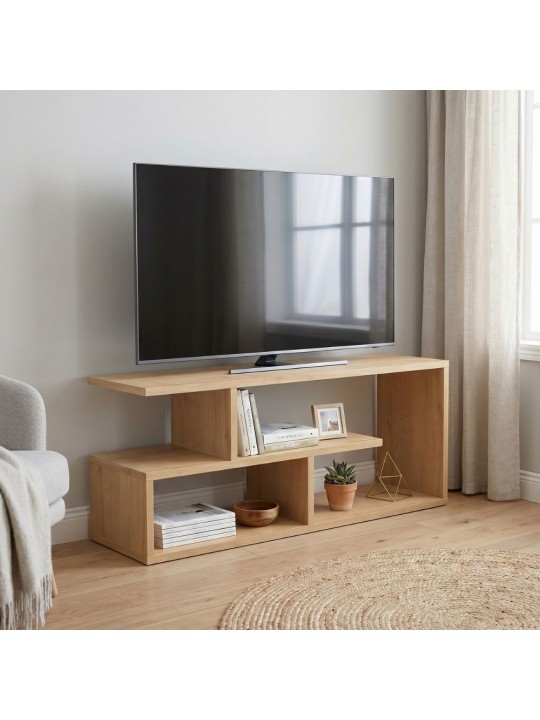 Έπιπλο τηλεόρασης Forever Megapap χρώμα φυσικό οξιάς 100x30x40cm.