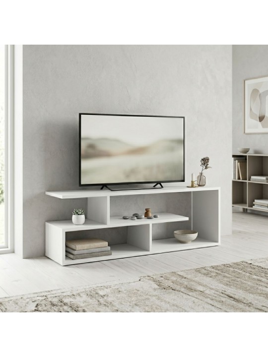 Έπιπλο τηλεόρασης Forever Megapap χρώμα λευκό 120x30x40cm.