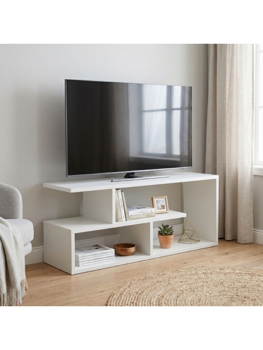 Έπιπλο τηλεόρασης Forever Megapap χρώμα λευκό 100x30x40cm.