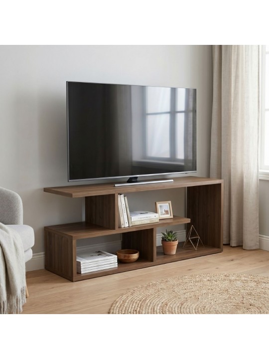 Έπιπλο τηλεόρασης Forever Megapap χρώμα καρυδί 100x30x40cm.