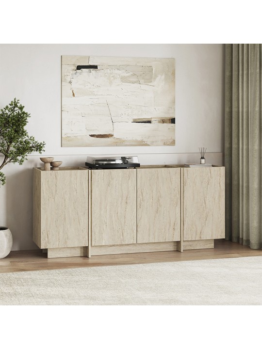 Μπουφές Dorma Megapap χρώμα travertine 180x45x80,2εκ.