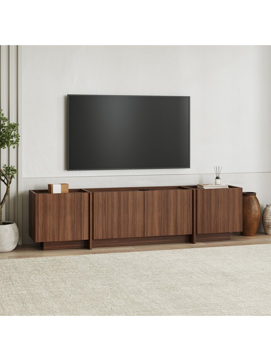 Έπιπλο τηλεόρασης Lowen Megapap χρώμα καρυδί milano 180x35x46,2εκ.