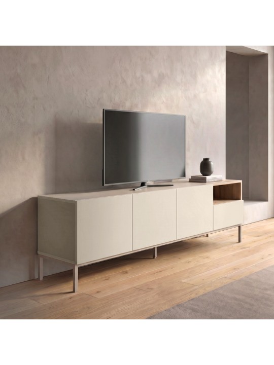 Έπιπλο τηλεόρασης Cailin Megapap χρώμα sandstone - sepet oak 180x41,8x55εκ.