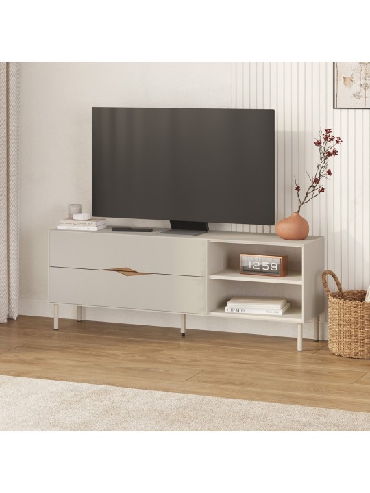Έπιπλο τηλεόρασης Marquise Megapap χρώμα sandstone 150x35x56εκ.