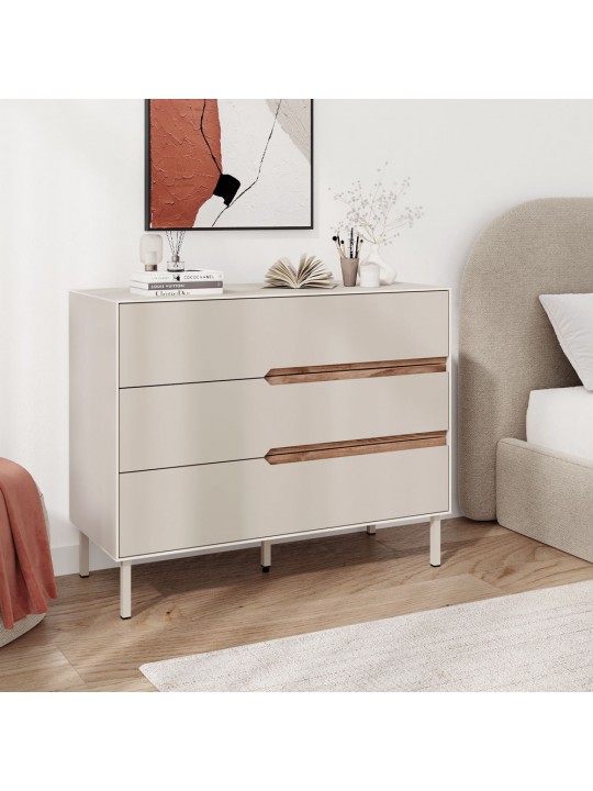 Συρταριέρα Arch Megapap χρώμα sandstone 98x40x78,5εκ.