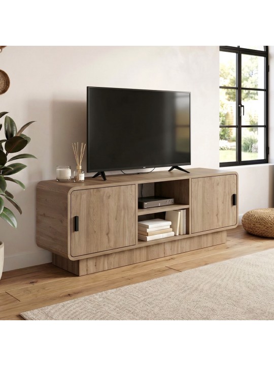 Έπιπλο τηλεόρασης Rovel Megapap χρώμα sepet oak 140,3x39x50εκ.