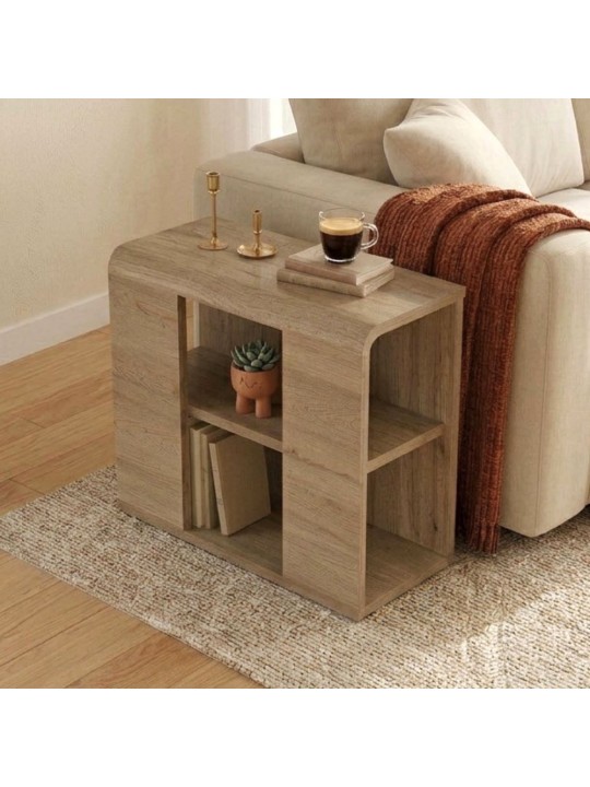 Τραπεζάκι βοηθητικό Colia Megapap χρώμα sepet oak 58x25x50εκ.