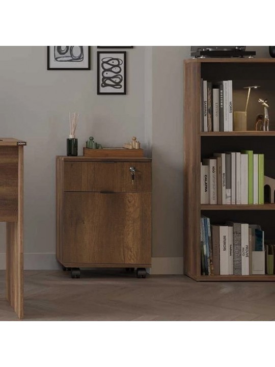 Συρταριέρα γραφείου Rio Megapap τροχήλατη χρώμα καρυδί 41x41x61 εκ. Συρταριέρα γραφείου Rio Megapap τροχήλατη χρώμα καρυδί 41x41x61 εκ.