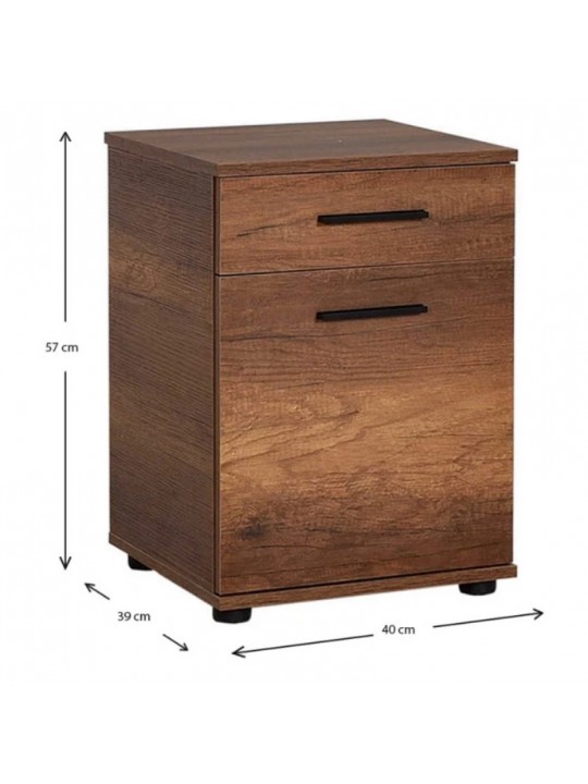 Κομοδίνο - Συρταριέρα γραφείου Trendline Megapap σε χρώμα καρυδί 40x39x57εκ. Κομοδίνο - Συρταριέρα γραφείου Trendline Megapap σε χρώμα καρυδί 40x39x57εκ.