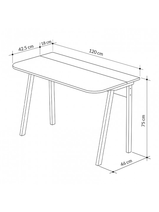 Γραφείο εργασίας Luton Megapap από μελαμίνη χρώμα ανοιχτή μόκα/λευκό 120x60x75εκ. Γραφείο εργασίας Luton Megapap από μελαμίνη χρώμα ανοιχτή μόκα/λευκό 120x60x75εκ.