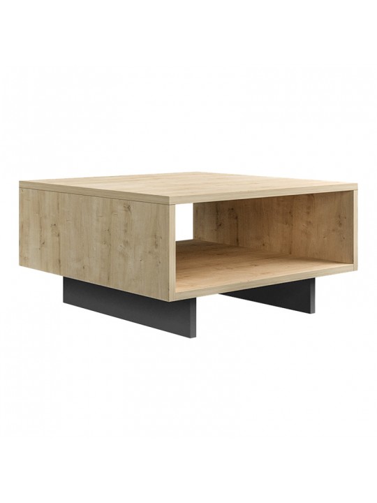 Τραπεζάκι σαλονιού Hola Megapap μελαμίνης χρώμα φυσικό οξιάς - ανθρακί 60x60x32εκ. Τραπεζάκι σαλονιού Hola Megapap μελαμίνης χρώμα φυσικό οξιάς - ανθρακί 60x60x32εκ.