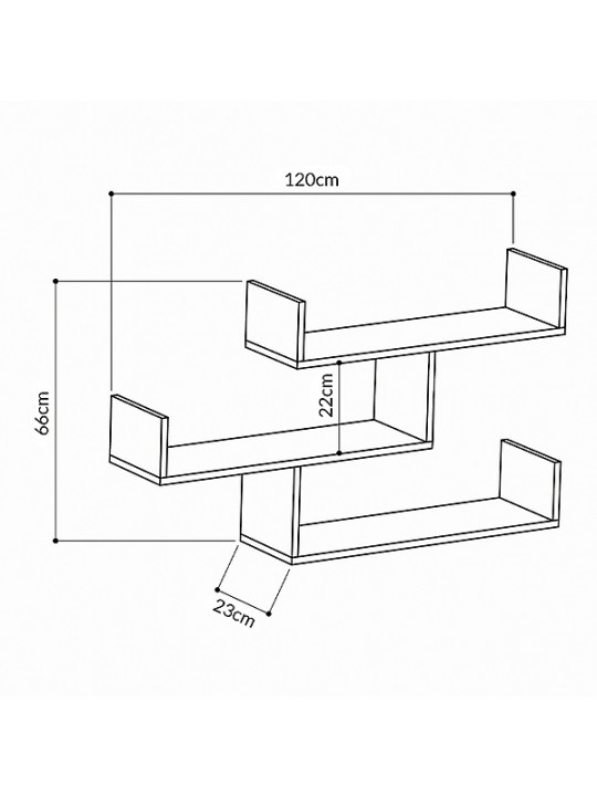 Ραφιέρα τοίχου Tibet Megapap μελαμίνης χρώμα φυσικό οξιάς 119x22x66εκ. Ραφιέρα τοίχου Tibet Megapap μελαμίνης χρώμα φυσικό οξιάς 119x22x66εκ.