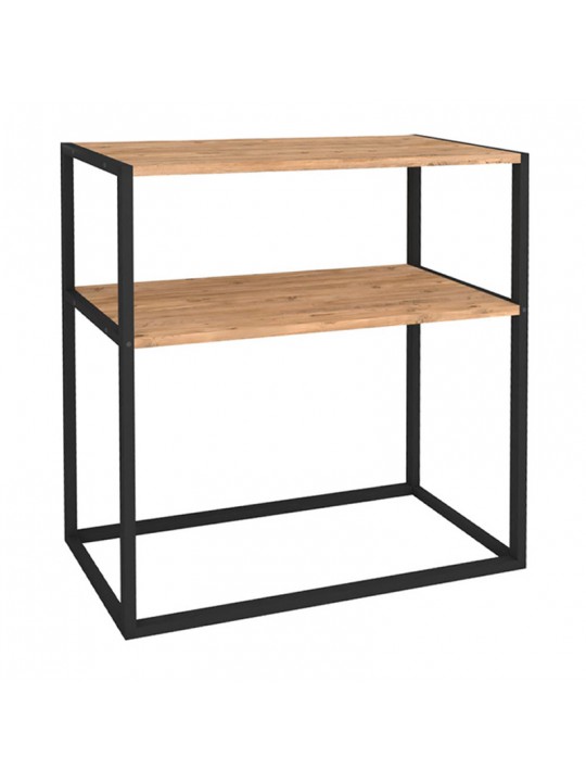 Κονσόλα Castel Megapap μεταλλική - μελαμίνης χρώμα μαύρο - pine oak 90x33,5x90εκ. Κονσόλα Castel Megapap μεταλλική - μελαμίνης χρώμα μαύρο - pine oak 90x33,5x90εκ.